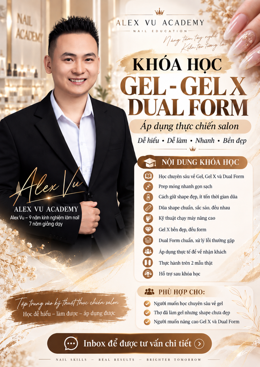 KHÓA HỌC GEL – GEL-X – DUAL FORM NÂNG CAO (3 BUỔI)